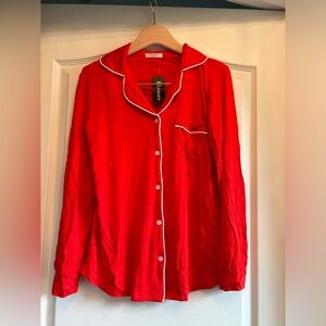 Ekouaer Red Pajama Top